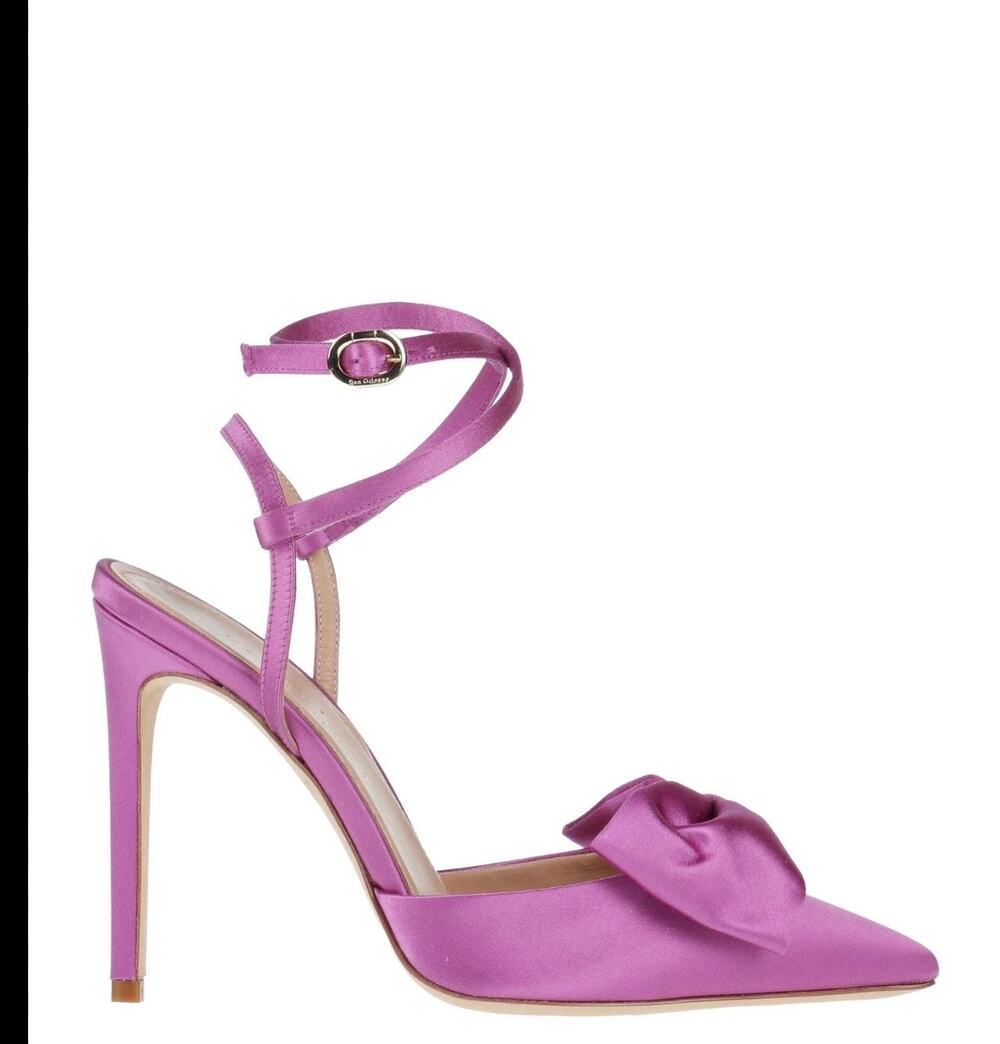 new Dee Ocleppo satin 312 Rosa bow pink heels sz 35